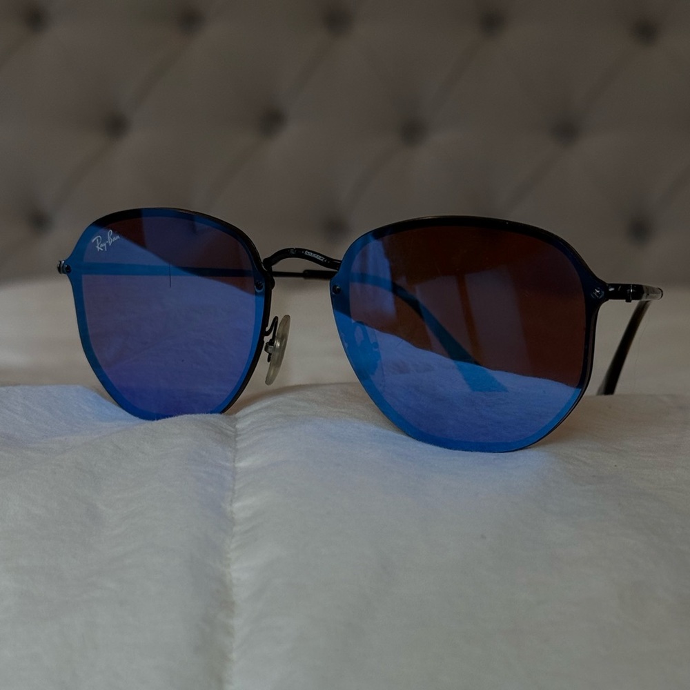 Ray-Ban Blue Lens Black Frame Sunglasses